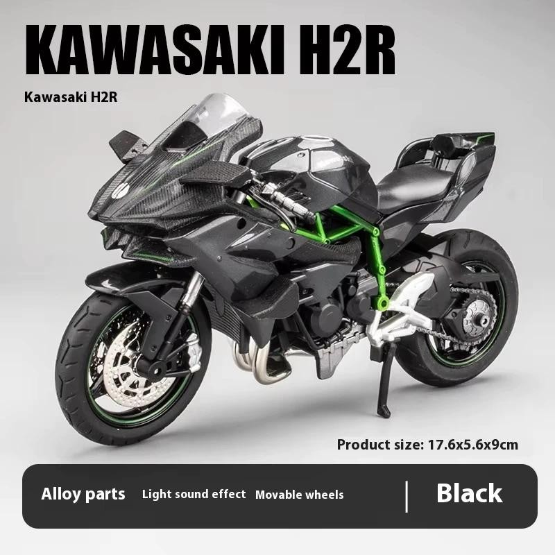 Diecast Sepeda Motor Kawasaki Ninja H2R Skala Model YZF-R1M 18:1 Diecast