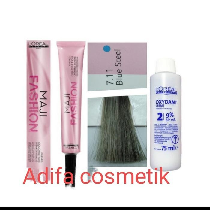 LOREAL MAJIFASHION pewarna rambut 7.11,tanpa oxydant