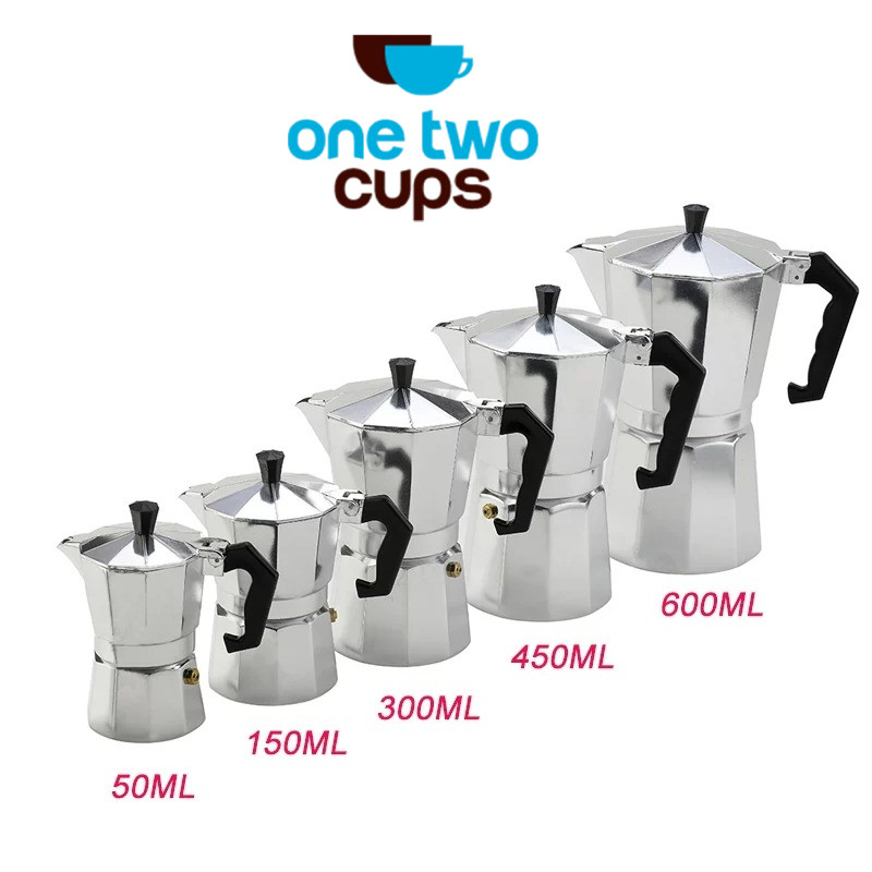 One Two Cups Espresso Coffee Maker Moka Pot Filter Teko Pembuat Kopi MOKA POT MX001 - COD