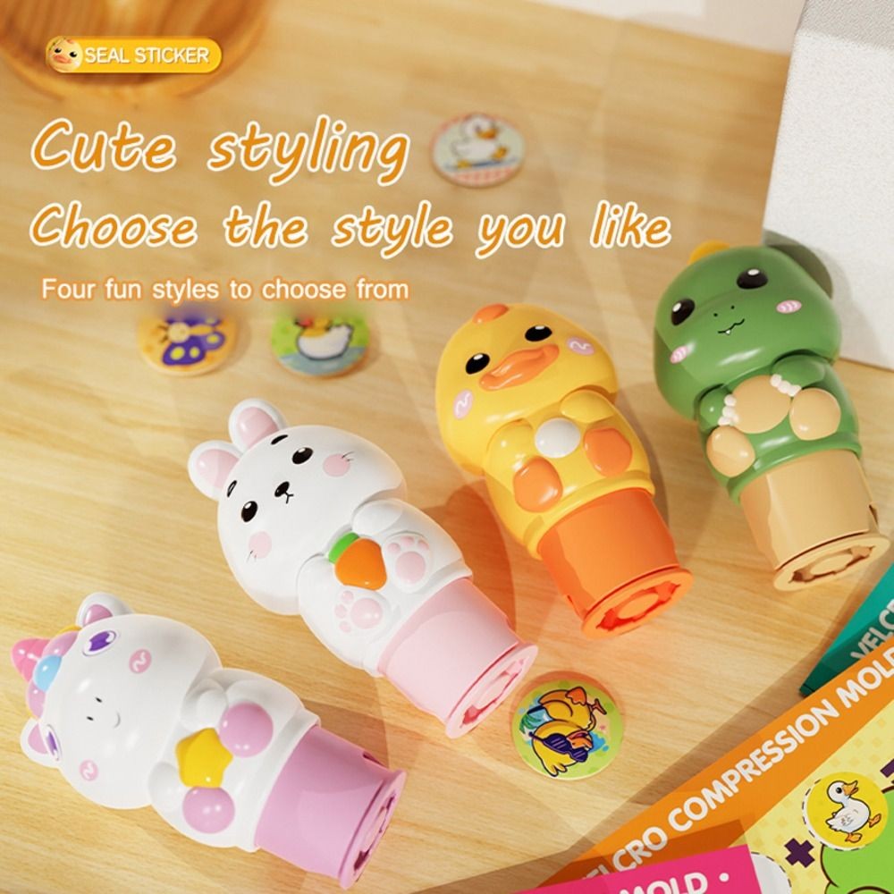 

DIY Crafts Animal Stamp Stickers Signet Funny Reward Stickers Toys Set Waterproof Interactive Children's Seal Toy