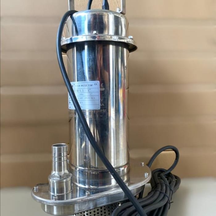 MAXPUMP QDX3-6-0.25 Pompa Celup Air Bersih & Asin 1inch 250W Stainless Steel 220V 3L/min 6M Dorong G