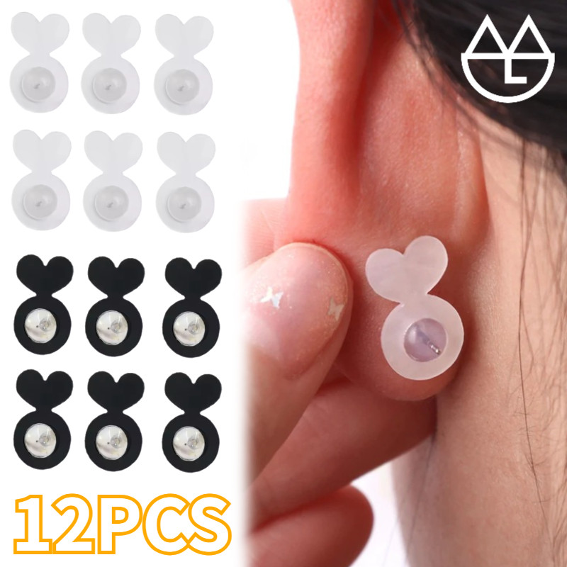 12PCS Pantat Anting Silikon Premium Stopper Penahan / Penutup Bantalan Anting Tusuk