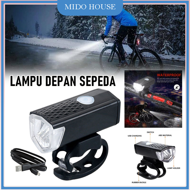 Lampu Sepeda Depan Belakang/Lampu Depan Sepeda Usb Recharegable/Lampu Depan Sepeda