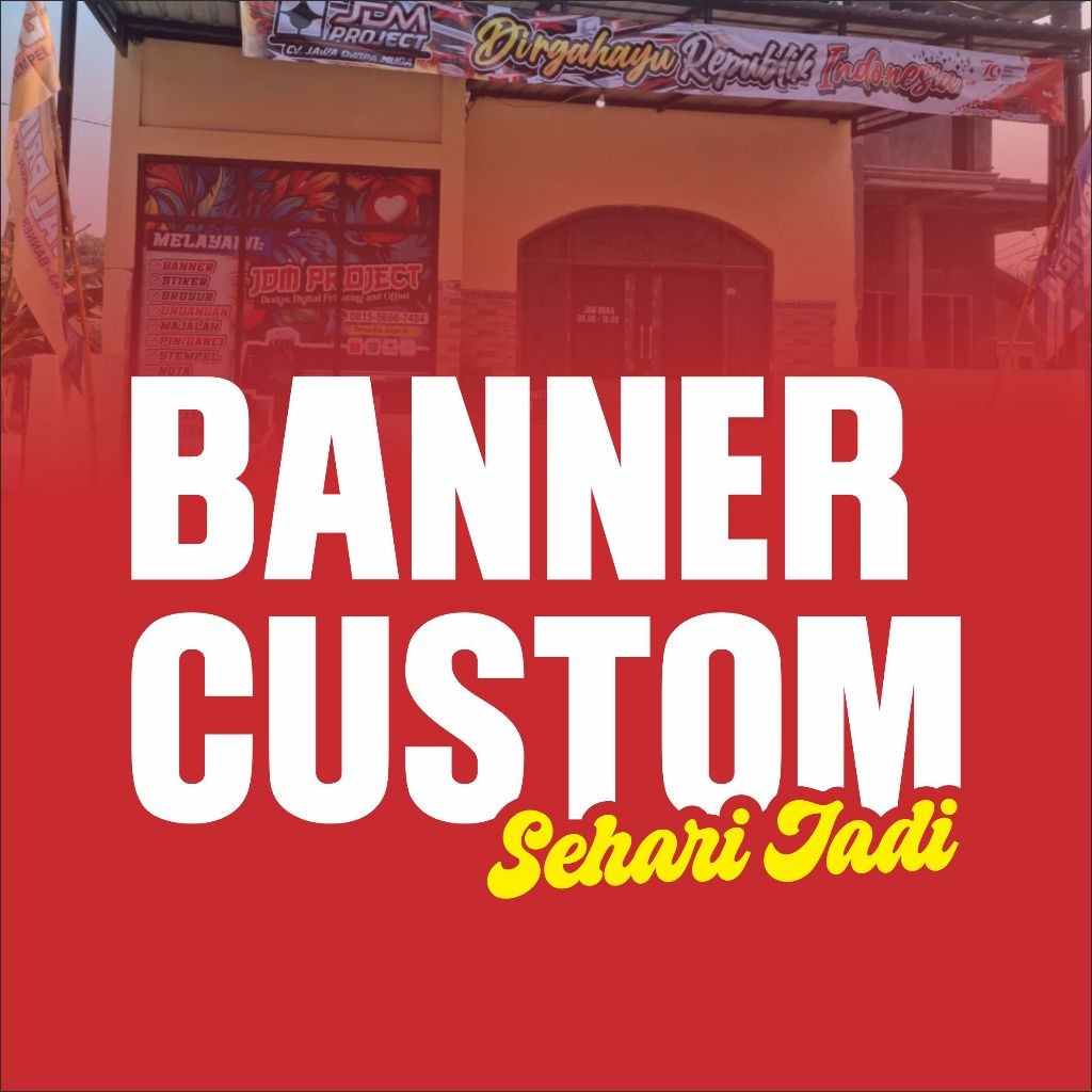 JDM Project - Banner Custom Ukuran 4 X 2 M Sudah Finishing