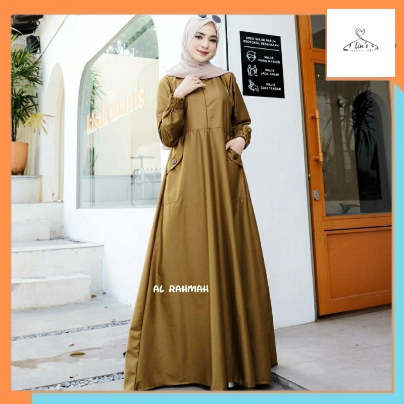 Atasan Wanita Murah GAMIS KERJA DINAS TOYOBO KHAKI PEMDA/PNS/PDH/HITAM PUTIH ( SHAFIRA )
