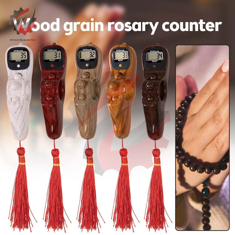 

LED Electronic Counter Digital Beads Timer Muslim Pray Rosary Chanting Buddha Bead Register Relaxation Stress Reduction Finger