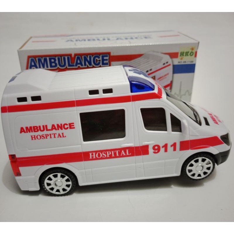 Mainan mobil ambulance bump go nyala dan bunyi edukatif Co