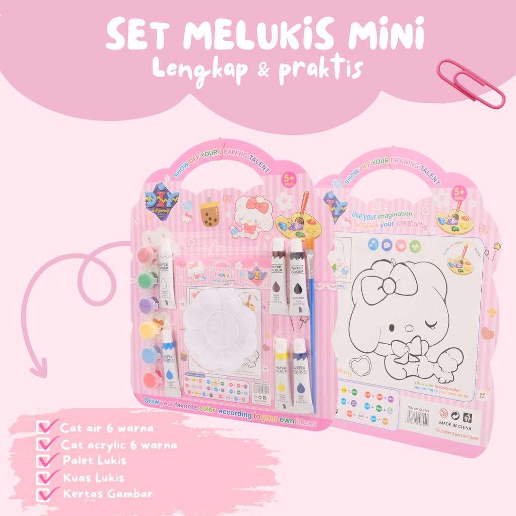 

Set Melukis Mini Anak Karakter Lucu – Cat Air Kuas Lengkap Gambar Siap Warna Cocok untuk Hadiah Kado