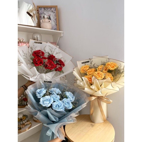 JEANETTE BOUQUET - BUKET BUNGA ARTIFICIAL BOUQUET BUNGA PALSU BUKET MAWAR PALSU FLOWER BUCKET FLORIS