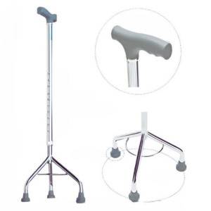 Tongkat Jalan Stainless Kaki 3/Tongkat Jalan Orang Tua/Tongkat Jalan