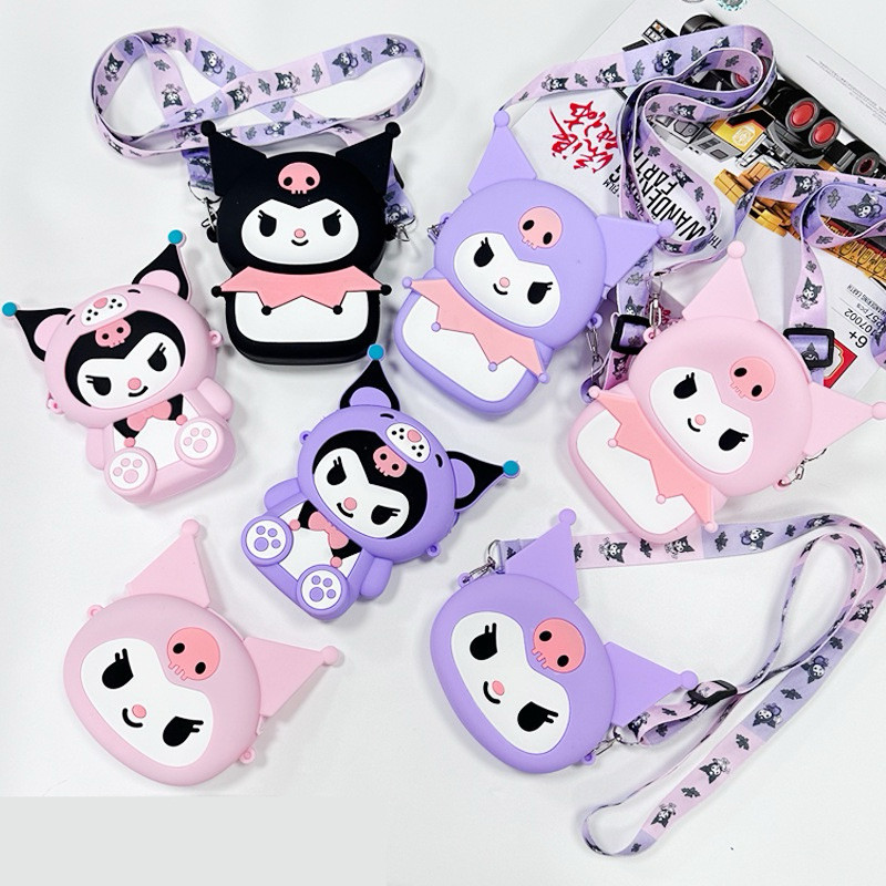 TAS JELLY Selempang Rubber Resleting Silicon 3D Anak Karakter   Labubu  Dompet Koin Mini Tas Serbagu