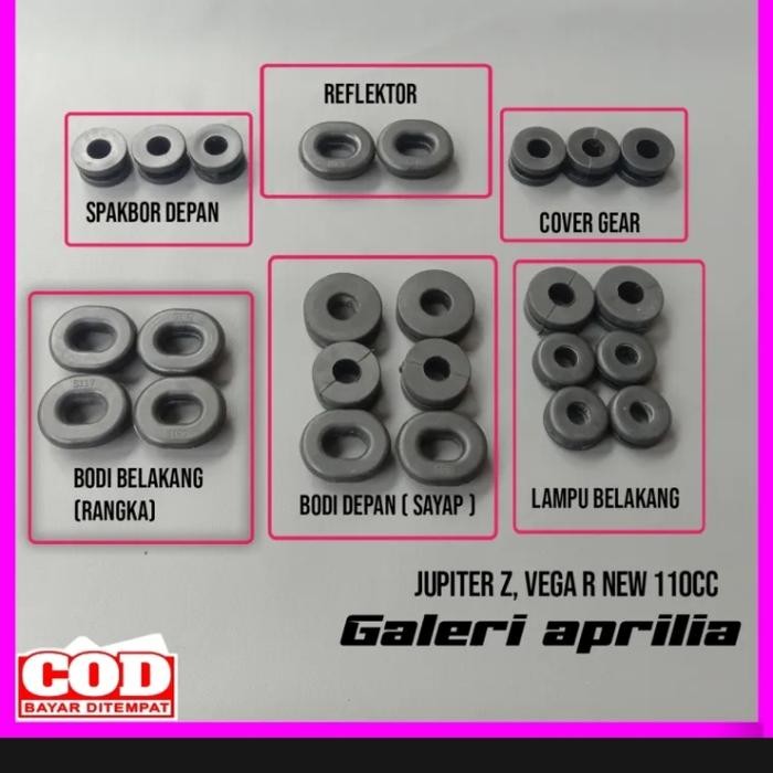 KARET BODI SET JUPITER Z VEGA R NEW 110C/KARET BODY YAMAHA JUPITER Z