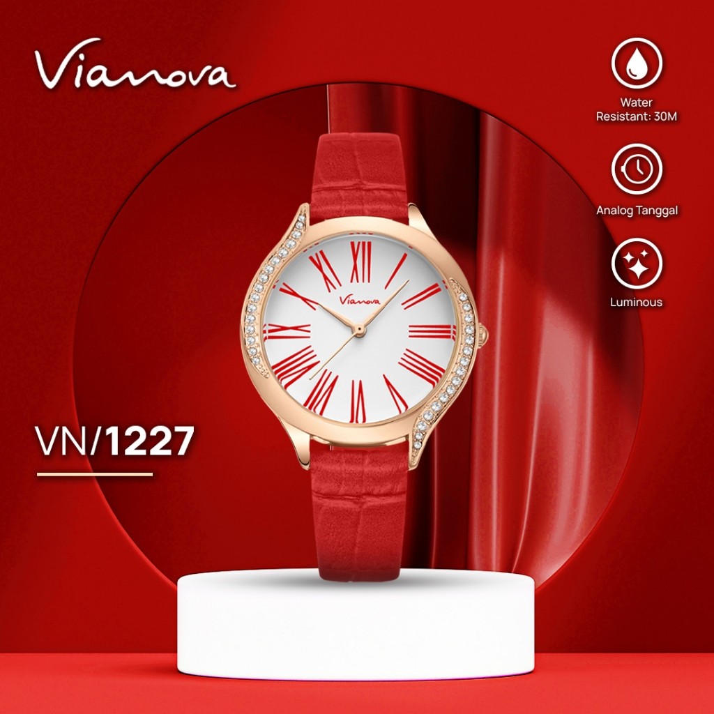 VIANOVA - Jam Tangan Wanita Kecil Original Anti Air 1227 Standard Jepang Jam Tangan Cewek