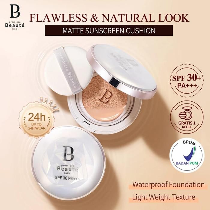 READY STOCK [ORIGINAL + BPOM ] PREMIERE BEAUTE SUNSCREEN CUSHION SPF 30 PA+++ [ BUY 1 GET 1 REFILL] 