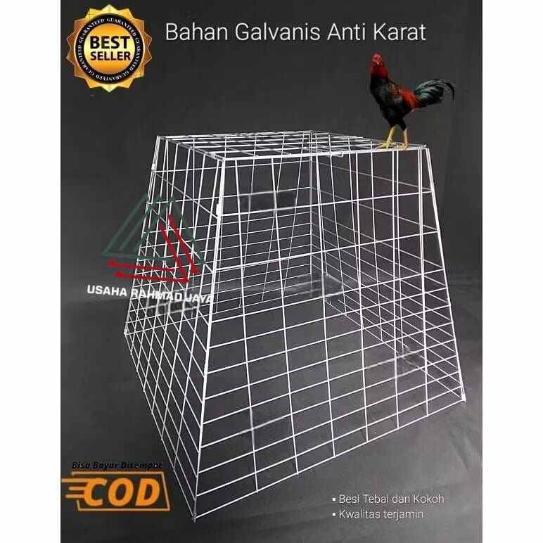 kandang ayam piramid besi lipat