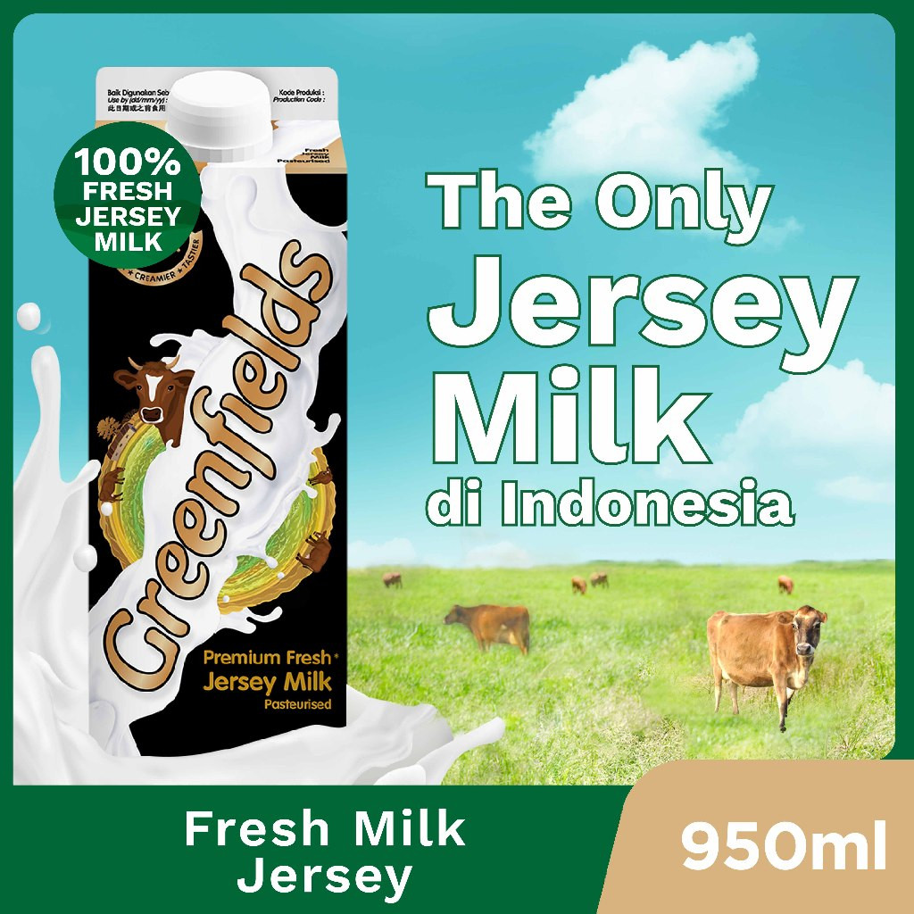 

NEW Susu Segar Greenfields - Fresh Jersey Milk 950ml PREMIUM
