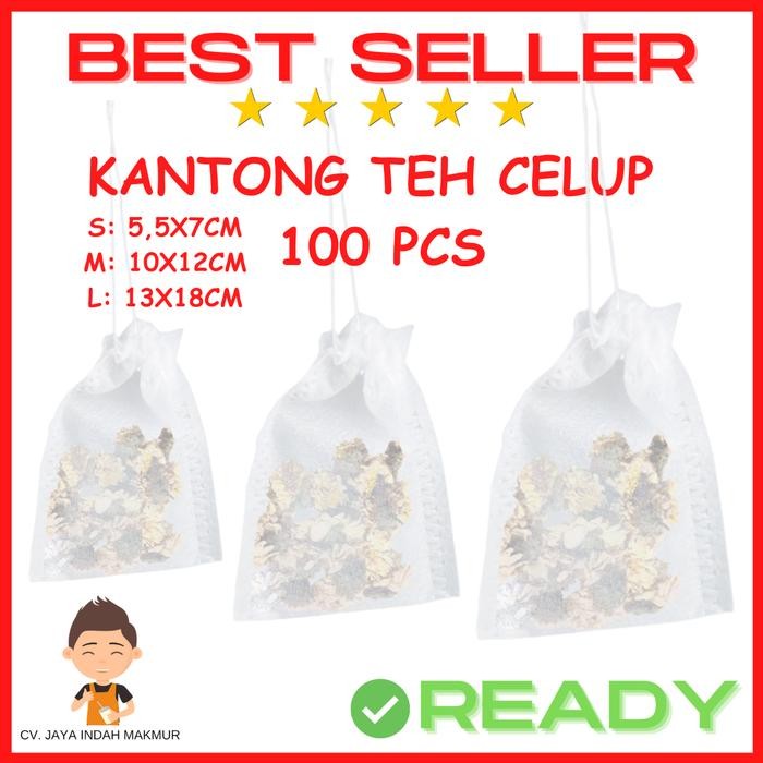 

Promo Paper Bag Tea 100 PCS/ Kantong Teh Celup / Filter Teh With String - M: 10x12 cmTEH terlaris