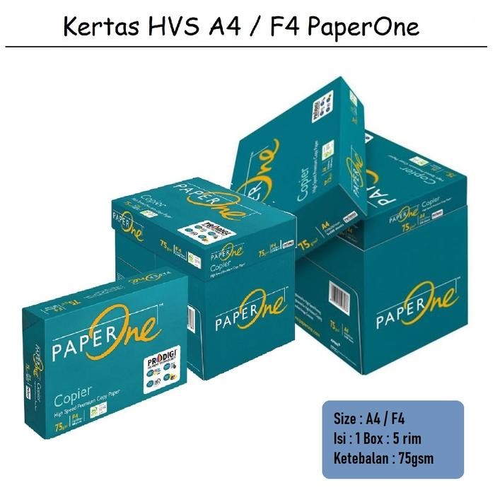 

TERLARIS! (INSTAN) Kertas HVS A4 Paper One / Kertas Fotocopy A4 / Kertas HVS F4 - Paper One, A4