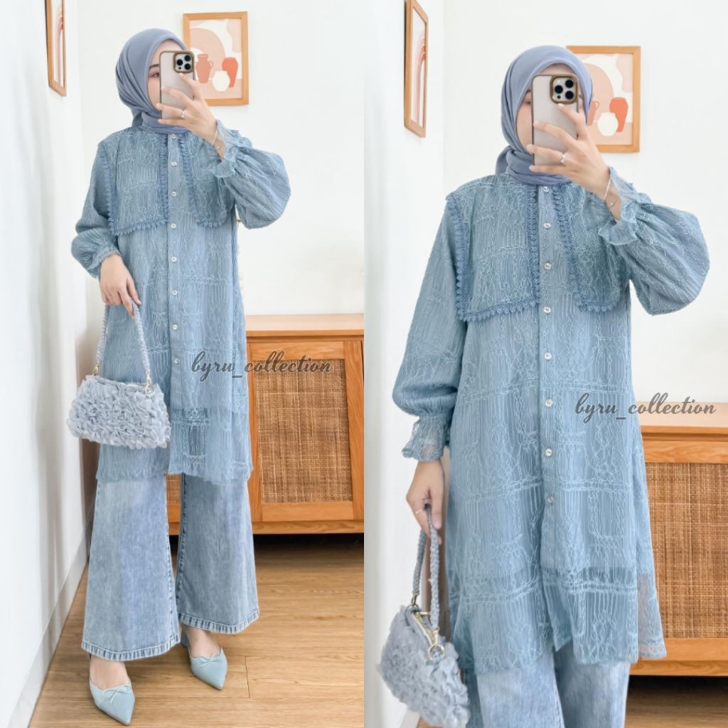 JAMIN MURAH ALUNA LACEY TUNIC BLOUSE| ALIKA TUNIK BLOUSE||ATHAYA BLOUSE||BENKA BLOUSE||BLOUSE WANITA