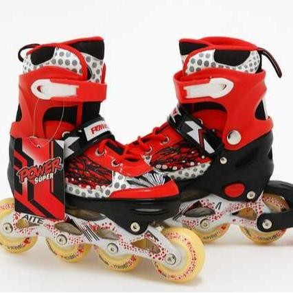Sepatu Roda POWER SUPERB Merah/Sepatu Roda Anak /inline skate ukuran S