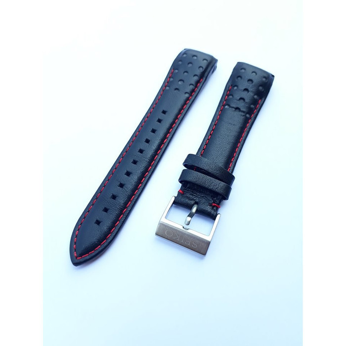 Strap Tali Jam Tangan Kulit Seiko L01MB 21mm Premium - Hitam