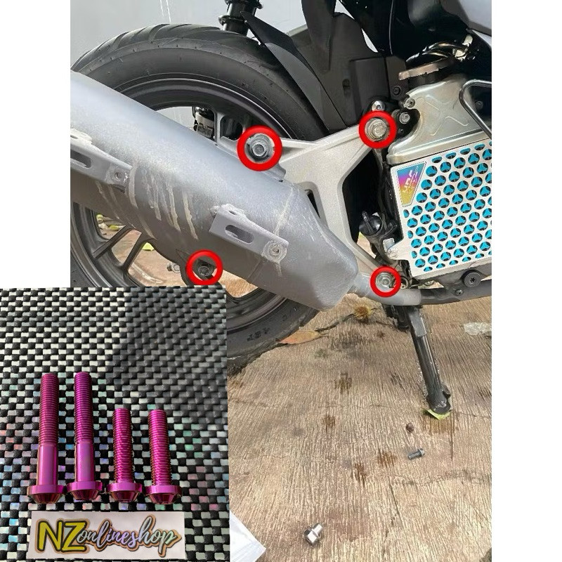 Baut Titanium Knalpot Vario 125 150 Led New