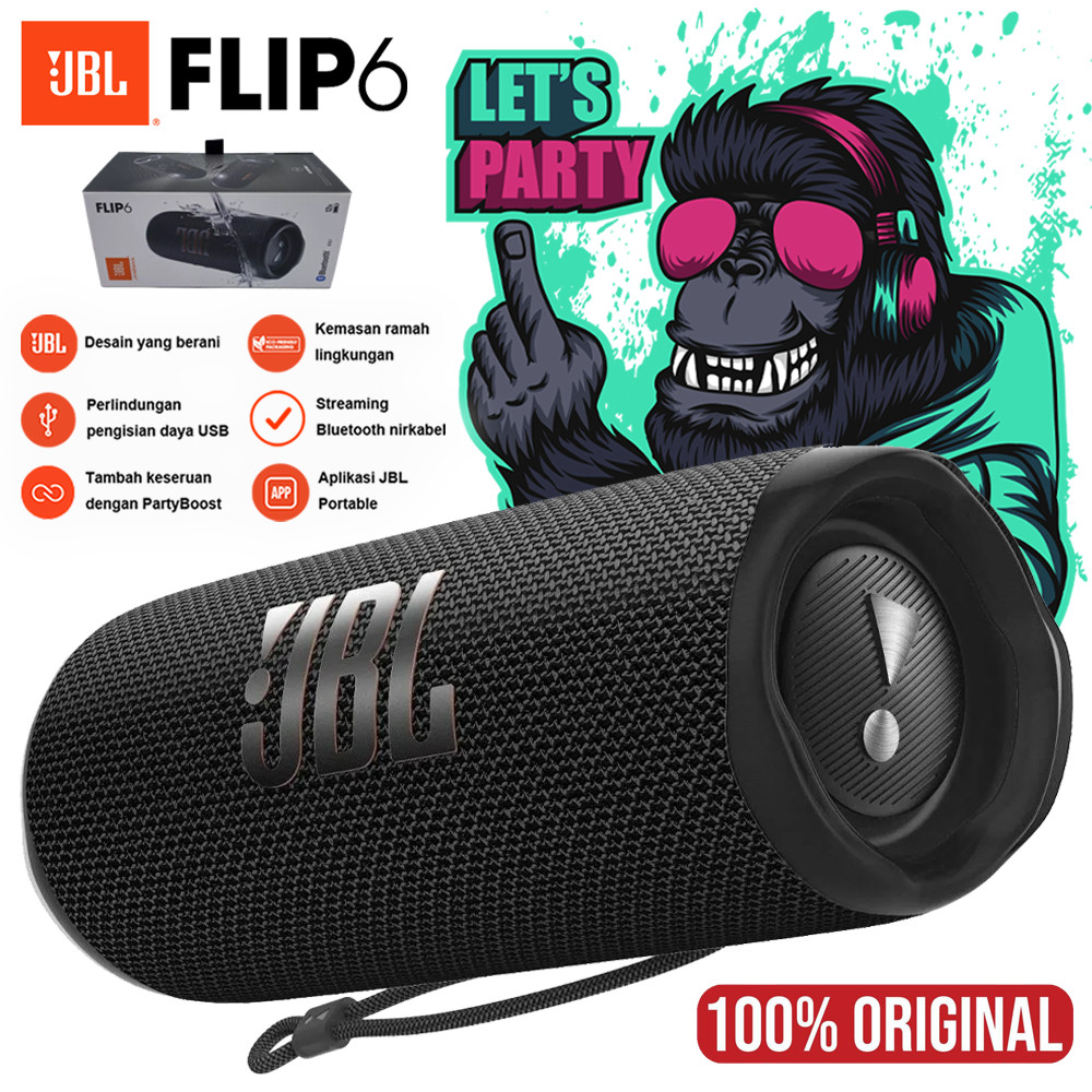 【Terbatas】JBL FLIP 6 100% ori JBL Speaker Bluetooth/Powerful Sound/Portable Speaker JBL/Deep Bass
