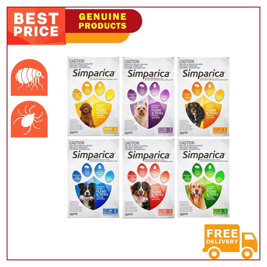 Simparica Obat Kutu Anjing Tablet Kunyah (1 Tablet) CO