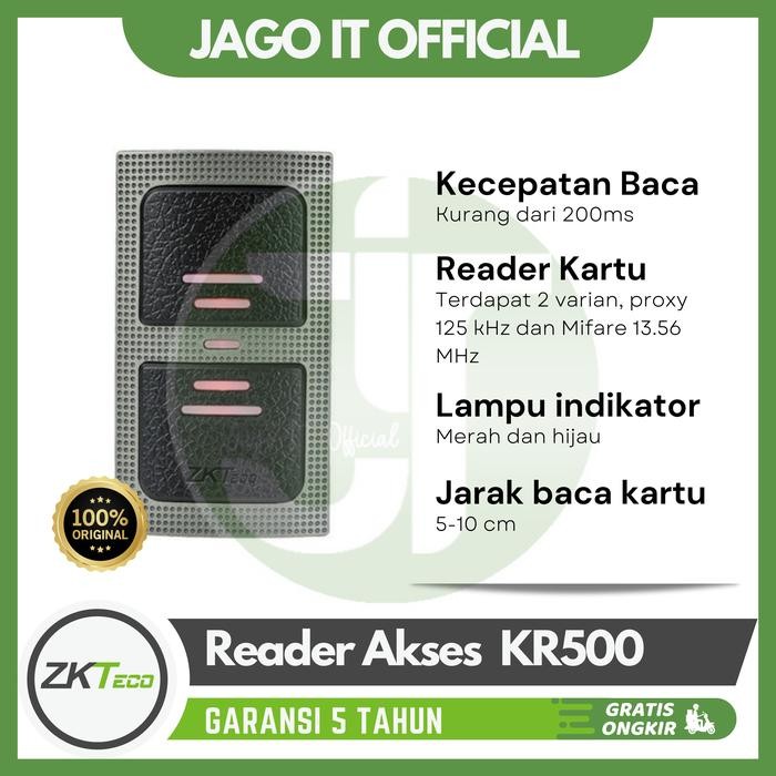 Card Reader | Akses Kontrol | ZKTECO KR500 | RFID Card - Mifare 13.56M - PROXY