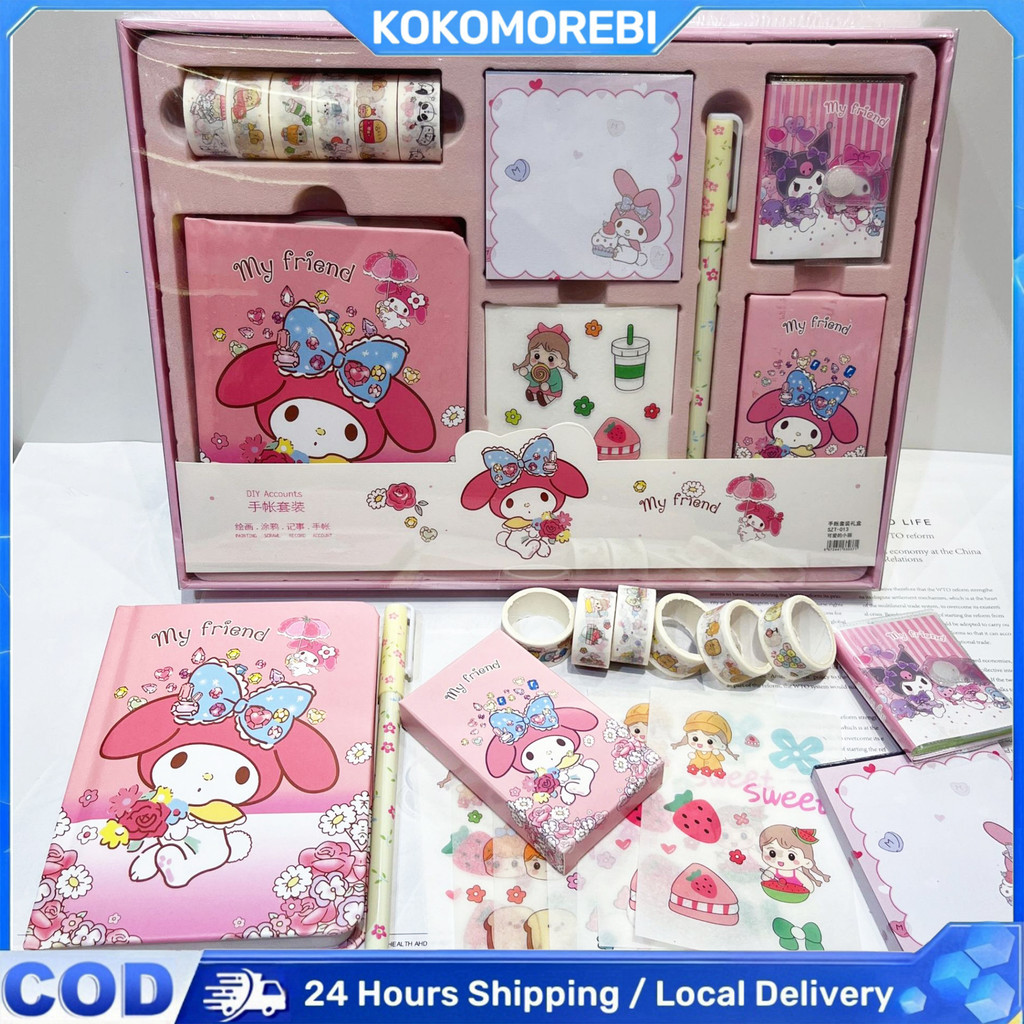 

7 IN 1 Paket Jurnal Alat Tulis hampers hadiah sovenir gift set diary diari journal isi set alat tulis buku memo notes