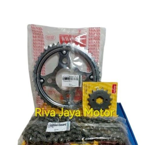 Gear Gir Paket Set Rantai Verza Megapro New Cb 150r Sonic 150 Supra Gtr Tiger Mega Pro Primus Cb150 