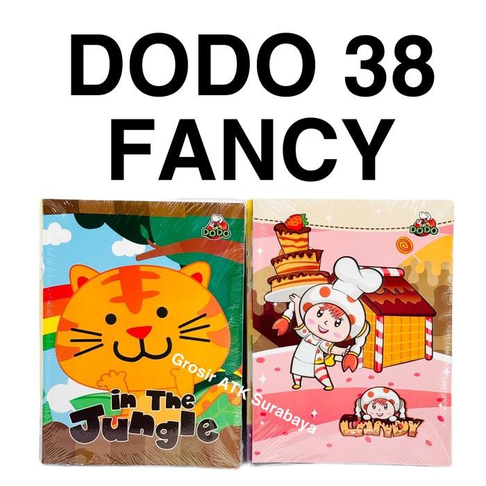

R P e ( DAPAT 10 BUKU ) BUKU TULIS DODO 38 / ( 1 PAK PACK ) Buku Tulis Catatan Sekolah DODO 38 Lembar Fancy Lucu