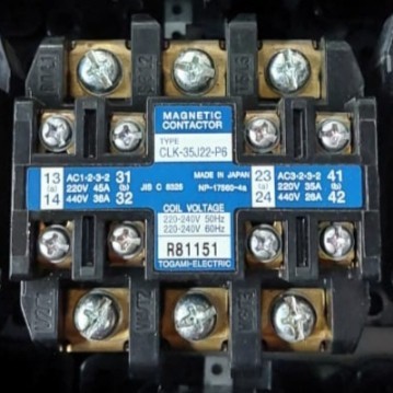 Magnetic Contactor Kontactor Togami Japan CLK-35J22-P6 AC Daikin Part Aircond