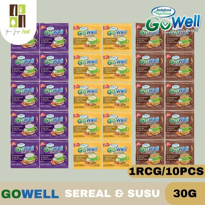 

Gowell Sereal & Susu 30g - 1RCG/10PCS / Rasa Vanila / Rasa Coklat / Rasa Taro / Minuman Serbuk Sereal / Minuman Sarapan untuk Anak