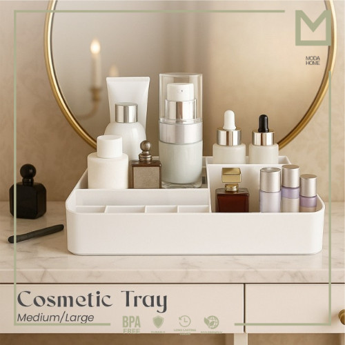KOSMETIK TRAY / KOTAK MAKE UP / TEMPAT MAKE UP PLASTIK / UKURAN M - One.so