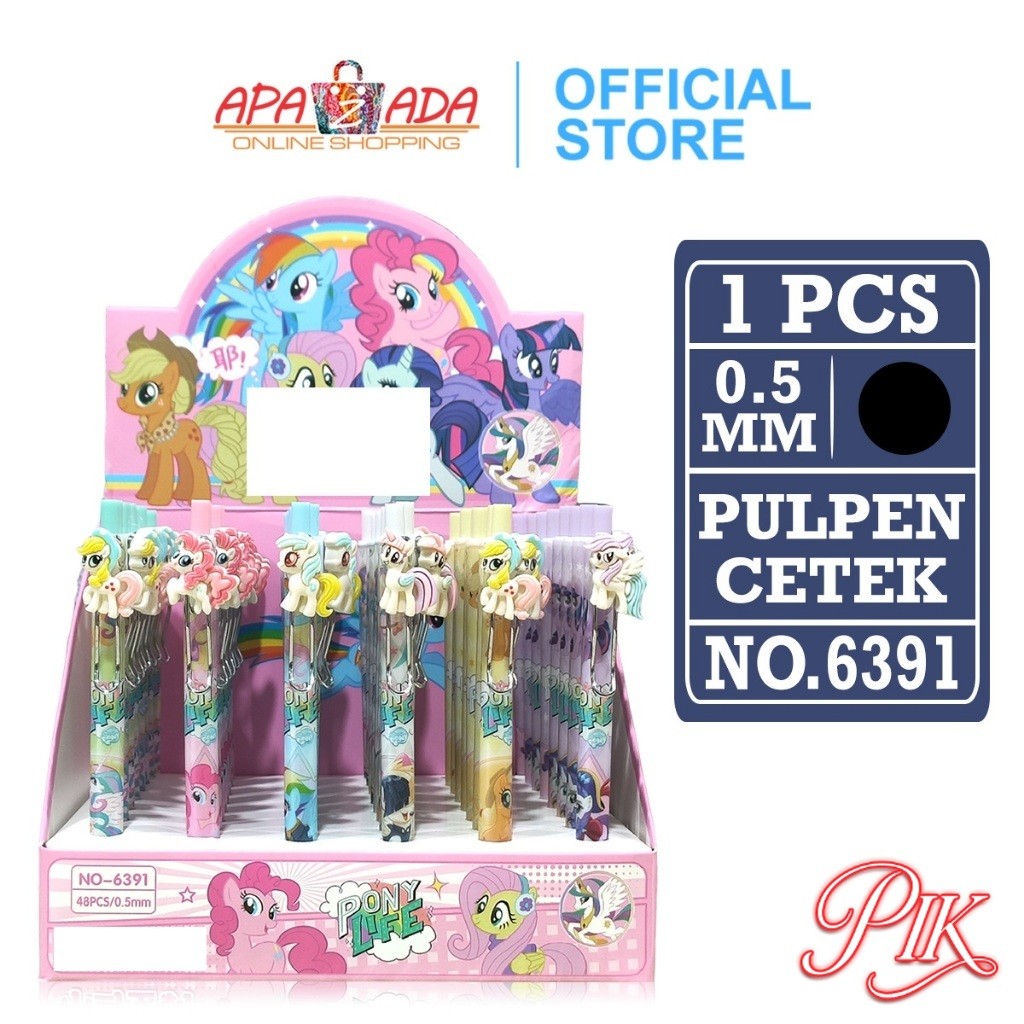 

Gel Pen / Pulpen Gel 0.5mm Satuan [1 Pcs] / Pena Cetek Clip Little Pony No.6391