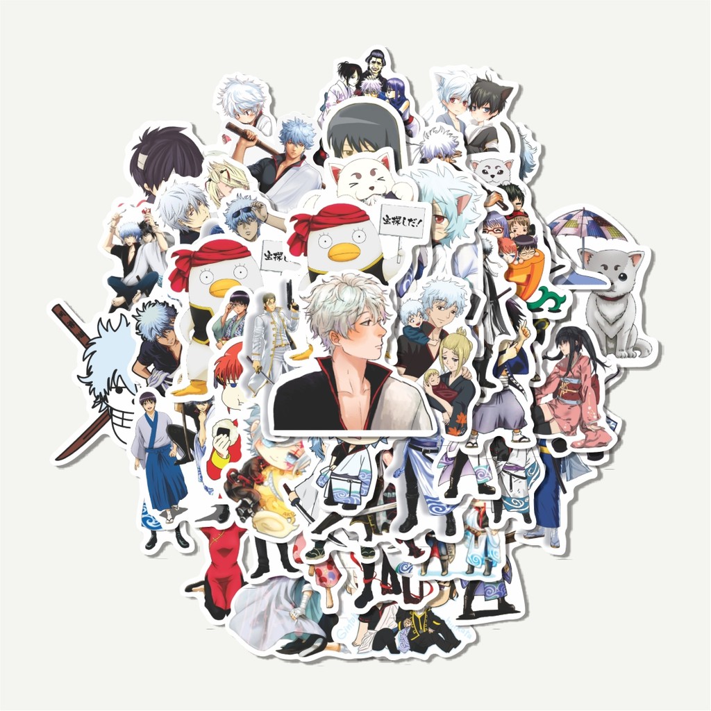 

Sticker Pack Sticker Anime Gintama | Sticker TUMBLR | Stiker LAPTOP KOPER HELM
