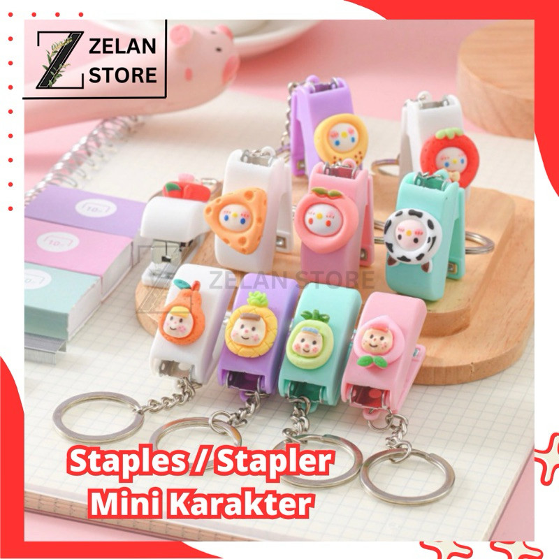 

OG Stapler GANTUNGAN KUNCI Mini Staples Mini Souvenir Hiasan Mura