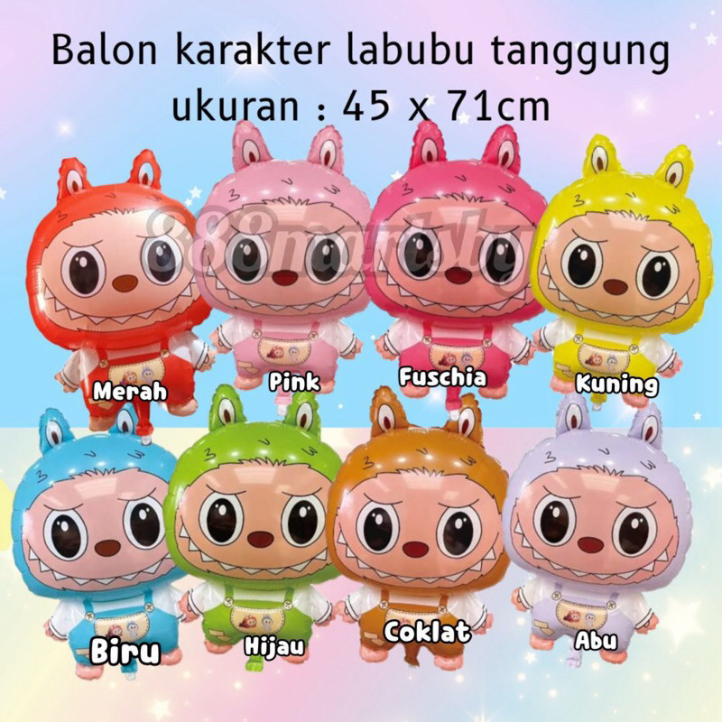 balon karakter labubu / balon gas labubu [GROSIR 10PCS]