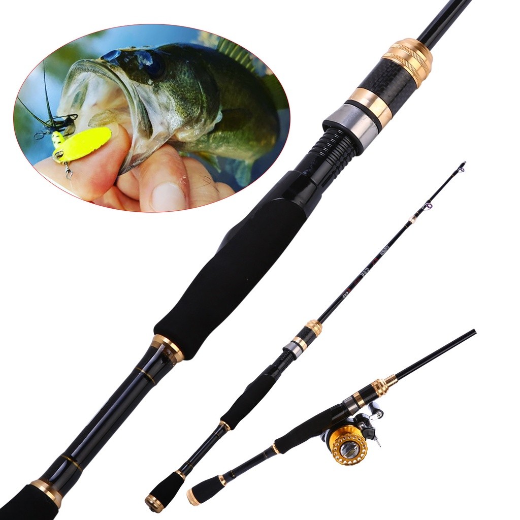 Sougayilang 120cm Joran Pncing 12-25lb Serat Carbon 2 Bagian Memancing Udang Joran CO