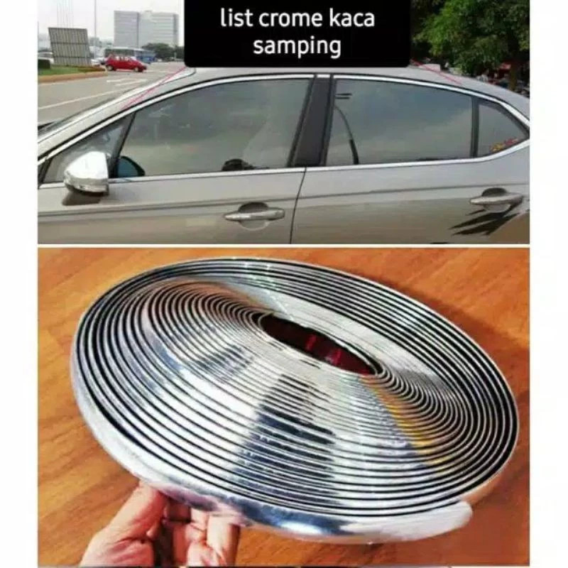 lis chrome lis molding mobil 15 meter universal