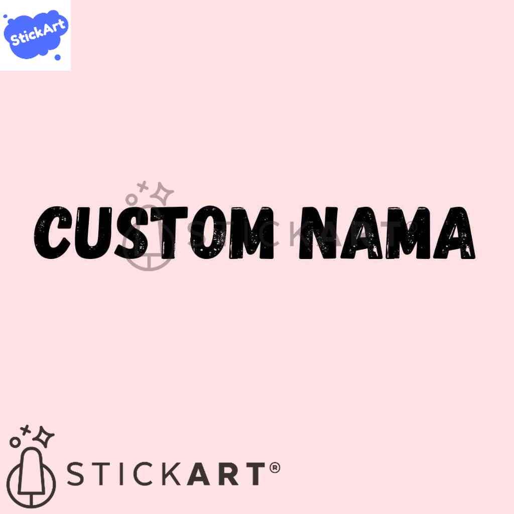 

[STICKART] Stiker Nama Custom Tahan Air Warna Pink BAHAN DAN KWALITAS PREMIUM