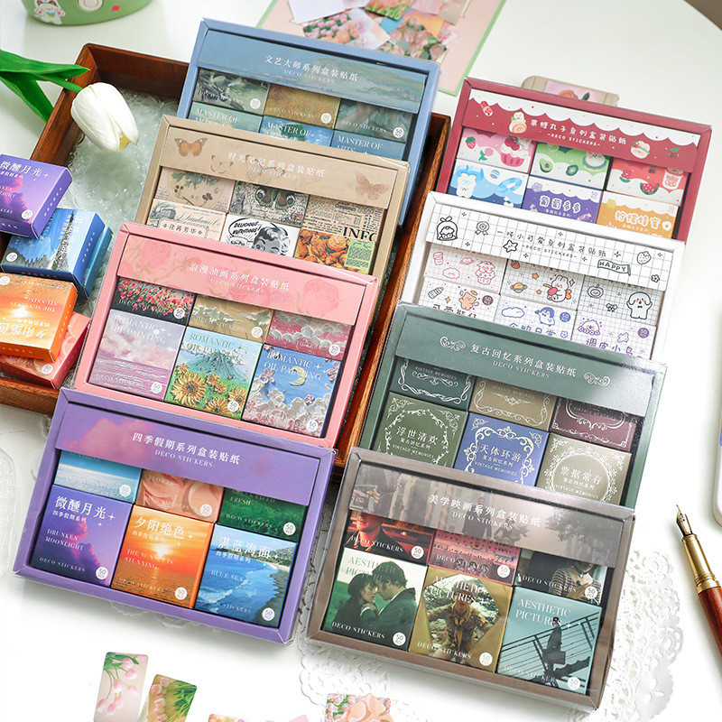 

Jouramm 300pcs/pack Cute Stickers Film Paper Junk Journal Art Collage DIY Photo Album DIY Craft Scrapbooking School Supplies