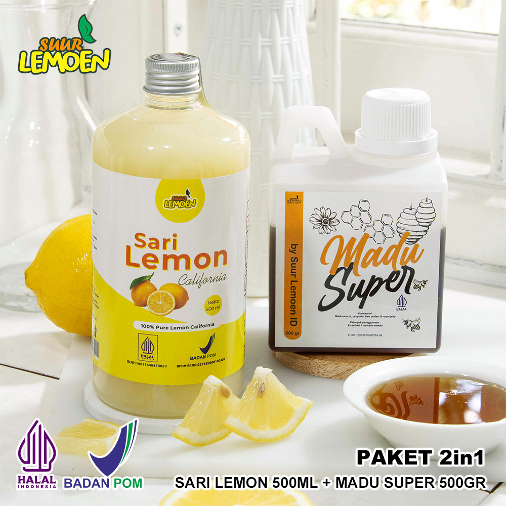 

Suur Lemoen Paket Hemat - Sari Lemon 500ml dan Madu Hutan 500gram