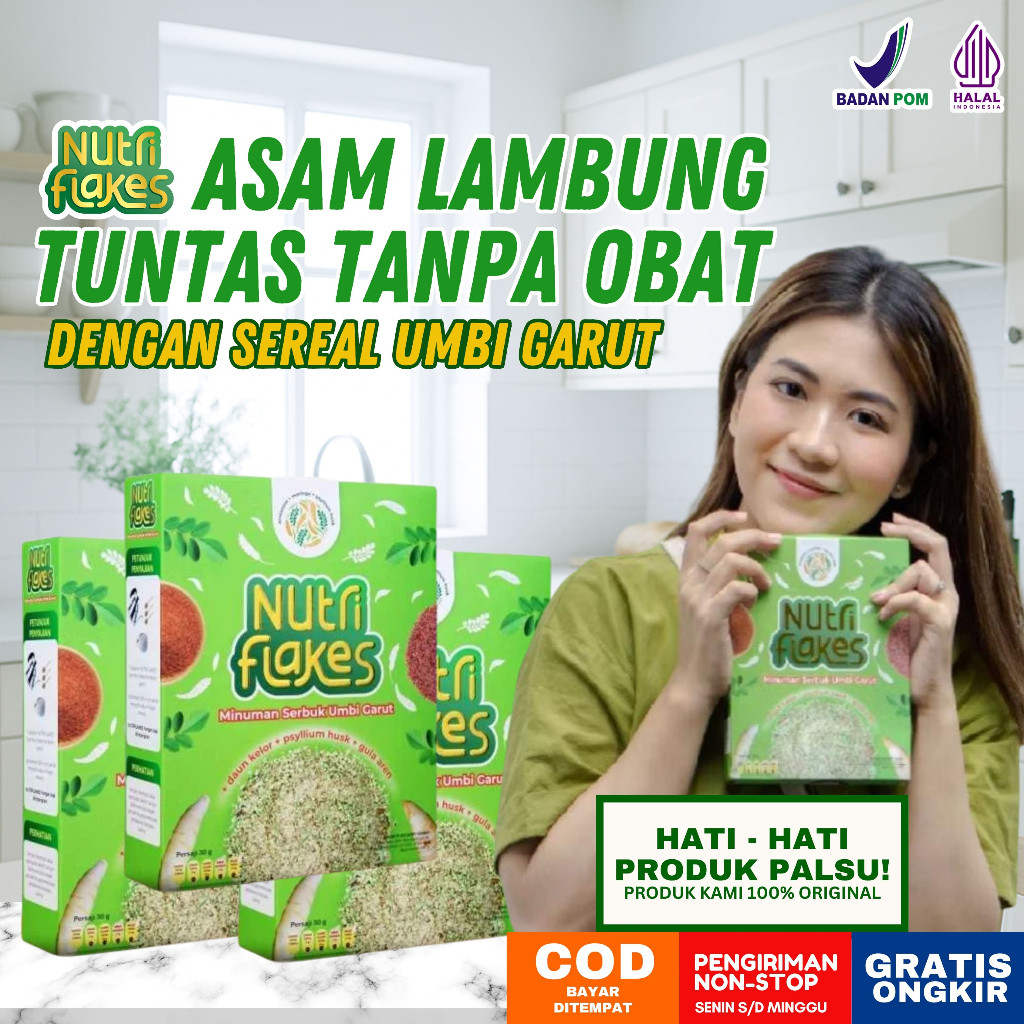 

Nutriflakes - Asam Lambung Tuntas Tanpa Obat Dengan Sereal Umbi Garut