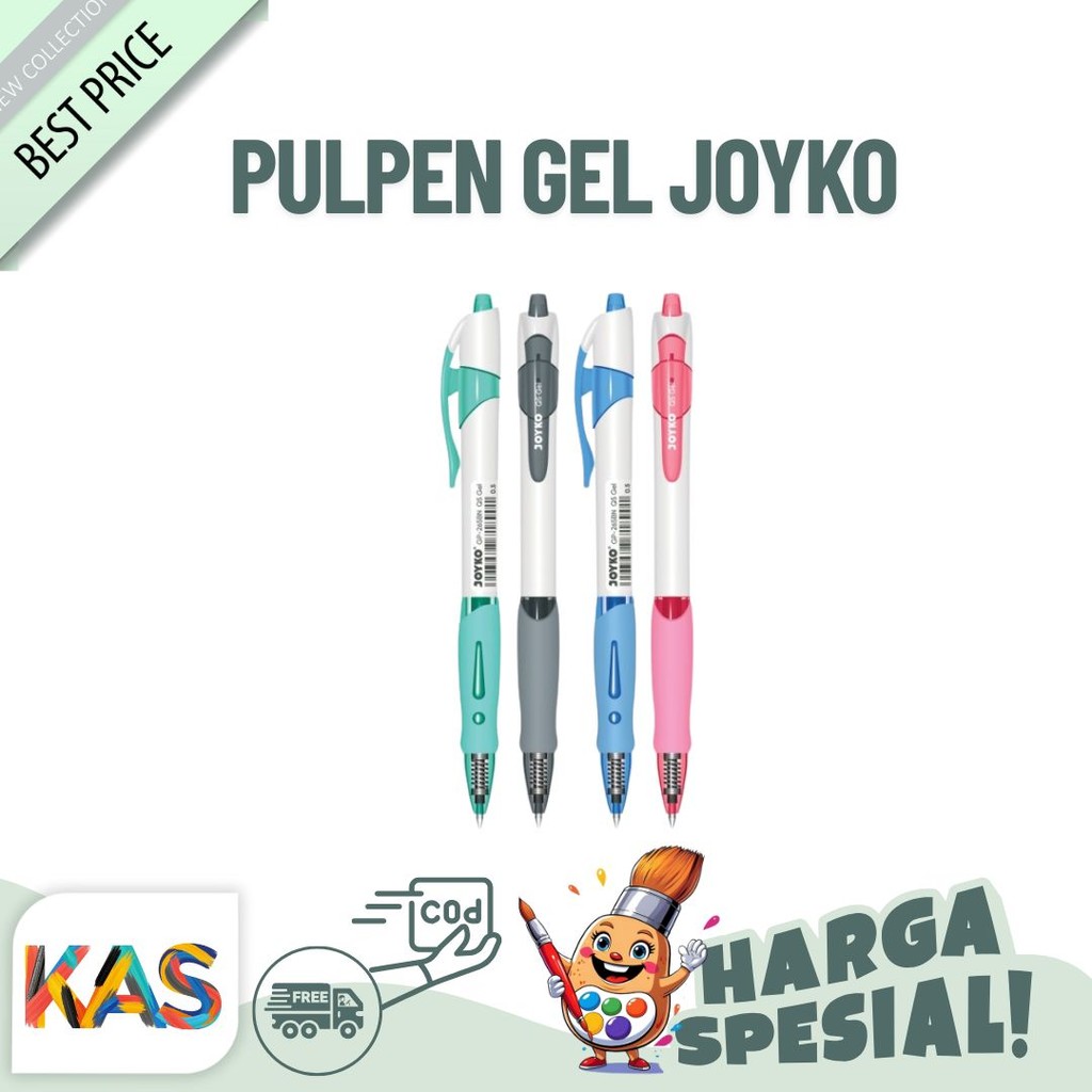 

Pulpen Gel Joyko Gp-265 BN Tip 0.5 mm Gel Pen Retractable Pastel - Eceran
