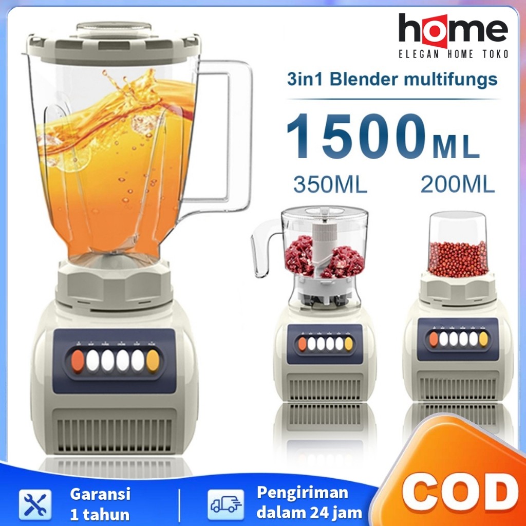 1.5L 3 IN 1 E.Home High Speed Blender 1.5L Juicer Low Watt 350W Blender Fresh Fruit Pengekstark Mult