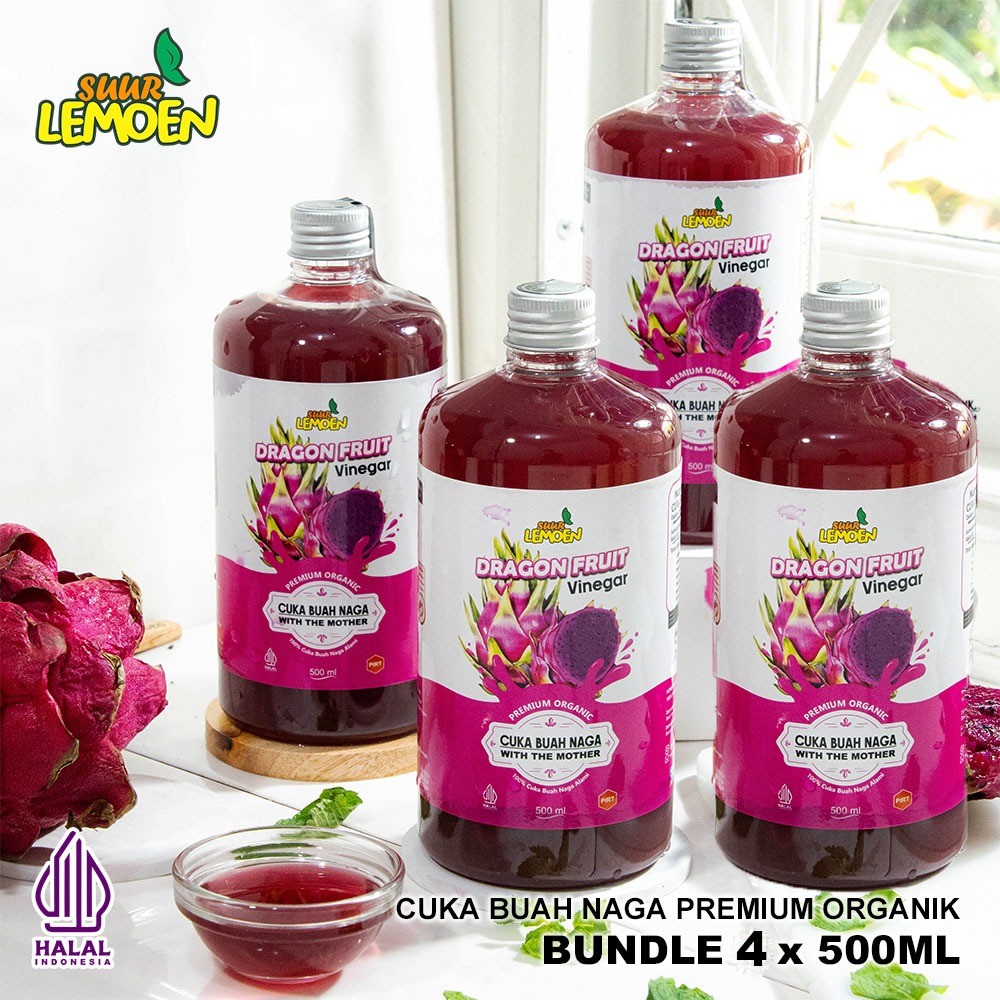 

Suur Lemoen - Cuka Buah Naga Original Paket Hemat 2 Liter / Cuka Naga 2 Liter