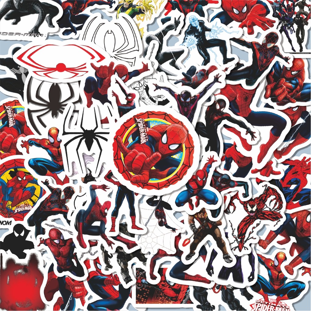 

100PCS Lucu Ultimate Spider Man Sticker Stiker Aesthetic Stiker Anti Air Stikers Berperekat Waterproof sticker decal buat Motor Helm Buku Journal Koper Casing HP Laptop Botol Minum Hadiah anak