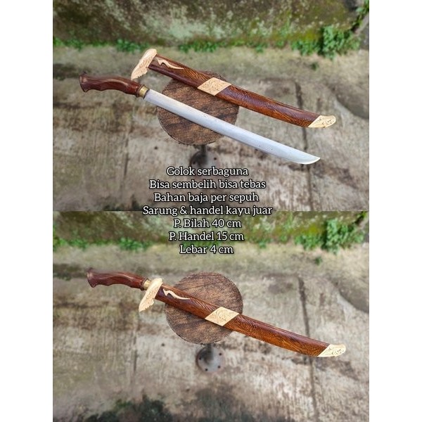 golok potong kayu golok serbaguna golok baja kualitas siap pakai 060